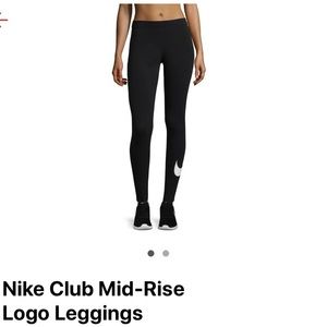 NWT! Nike Club Mid Rise Logo Leggings!